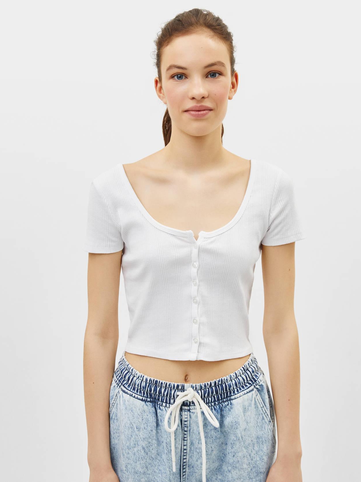 

Топ Bershka XAZ282324ULYL  Белый, Топ Bershka XAZ282324ULYL M Белый