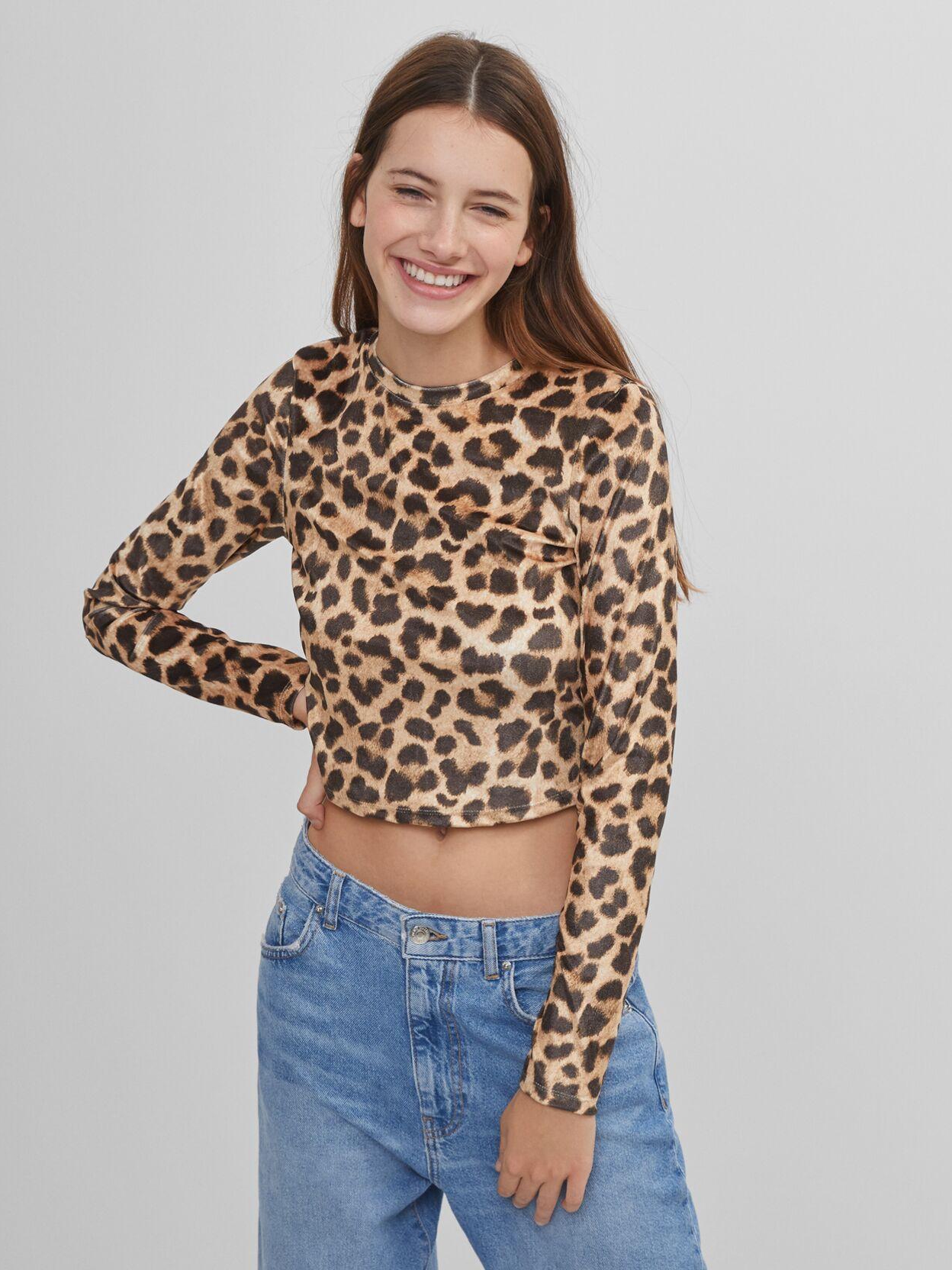 

Топ Bershka XAZ294704TMXT  Леопардовый, Топ Bershka XAZ294704TMXT M Леопардовый