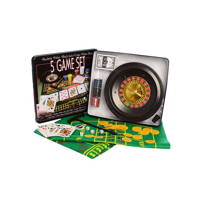 

Набор для покера "5 Game Set" (D25354) в металлической коробке Maxland