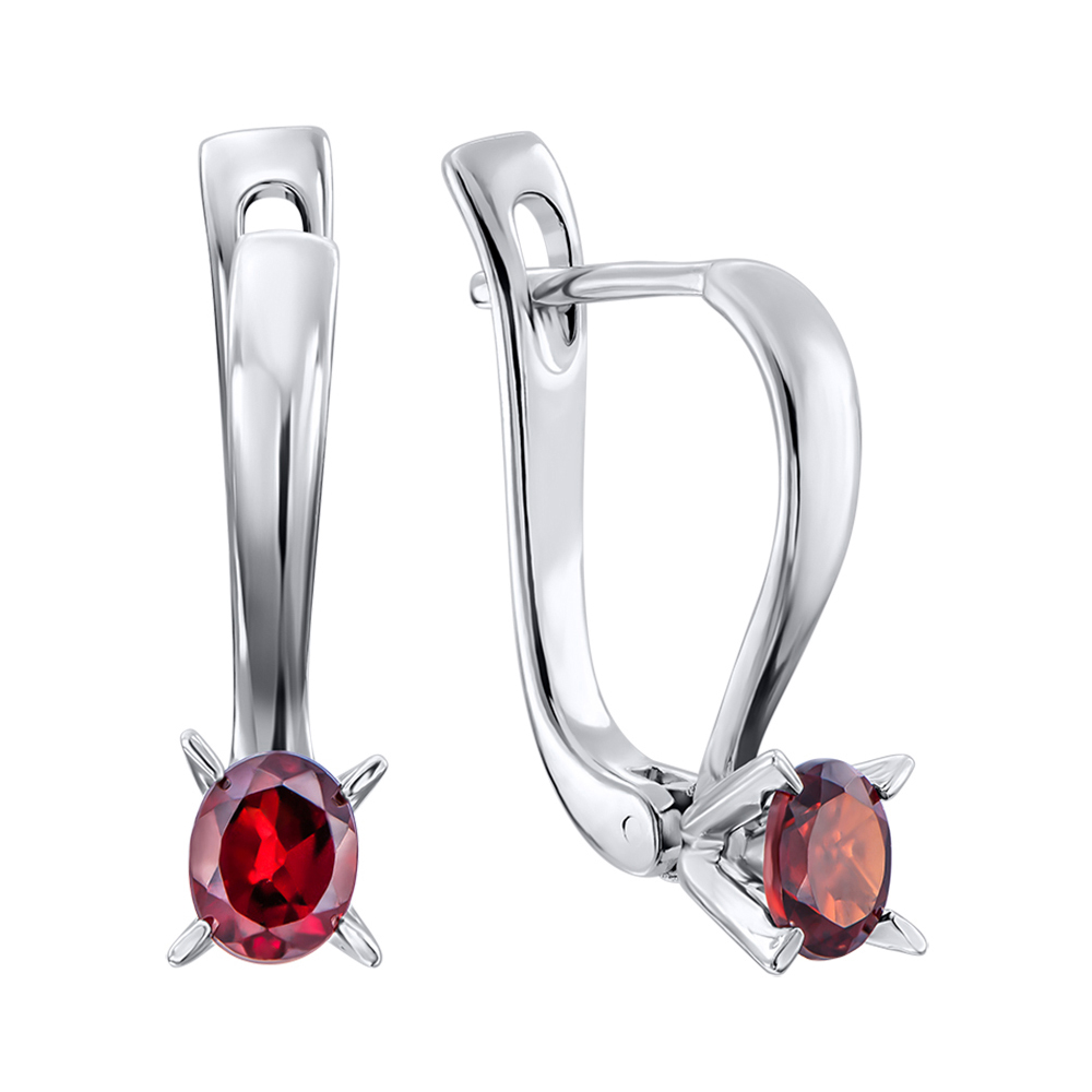 

Серебряные серьги с гранатами 000137255