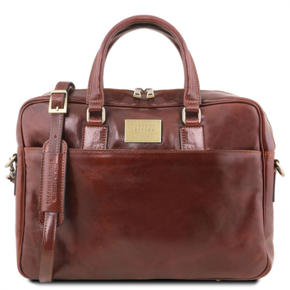 

Кожаная сумка портфель Tuscany Leather Urbino TL141241 (Brown - коричневый)