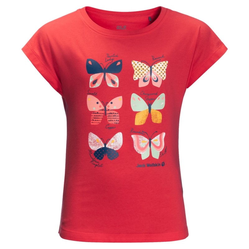 

Футболка BUTTERFLY T GIRLS Jack Wolfskin 1608971-2058 104 Красный (4060477841601)