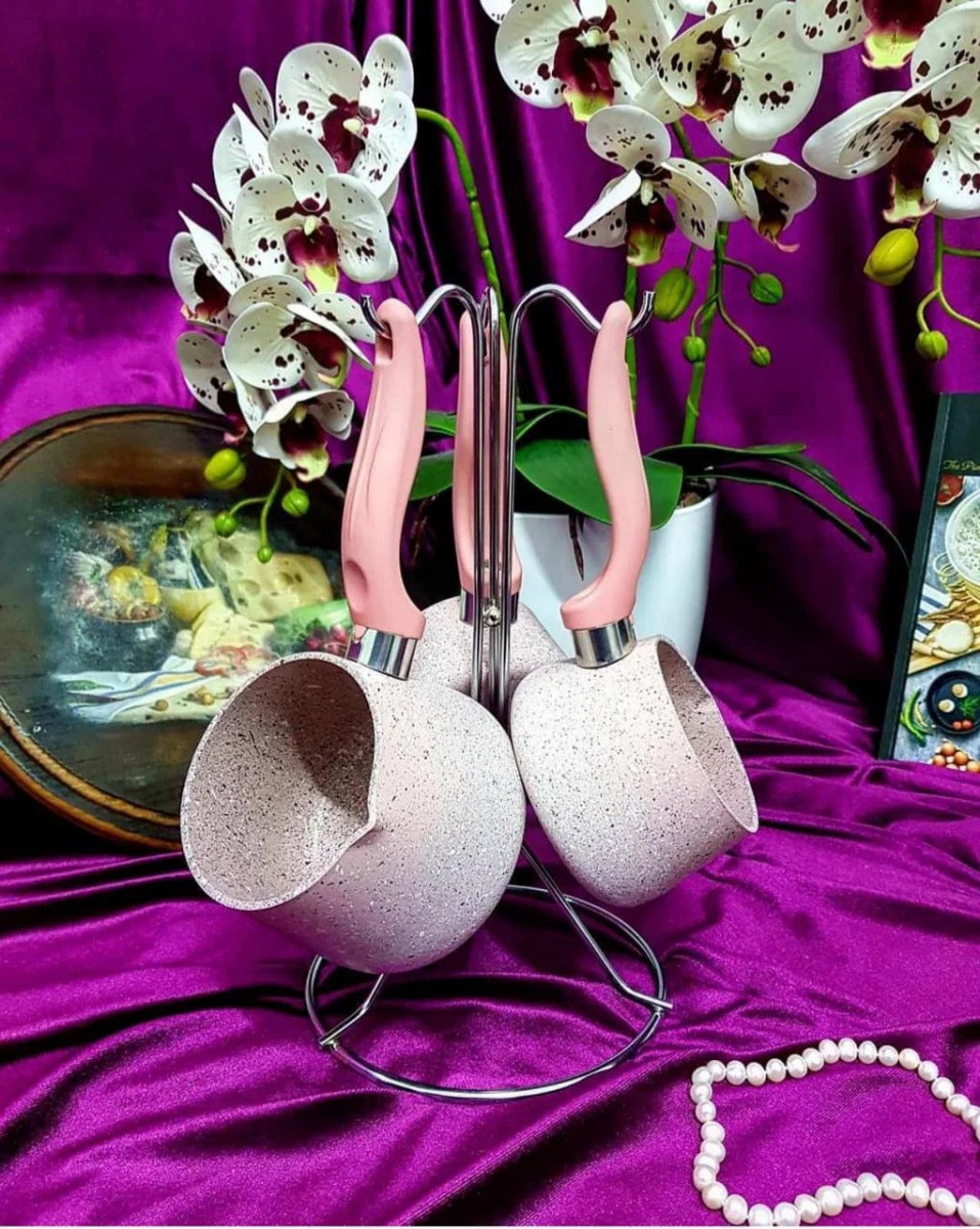 

Набор турок OMS 3227-Pink 4 предмета розовый
