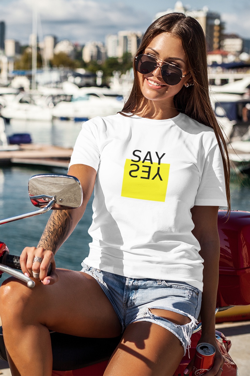 

Женская OLDISEN футболка “Say Yes -2” – Белый, L-XL | 48-50 WTS-104M