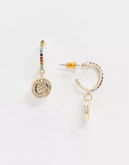 

Сережки ASOS DESIGN напівкільця з монетками А30 золотисті (P-6910806231326)