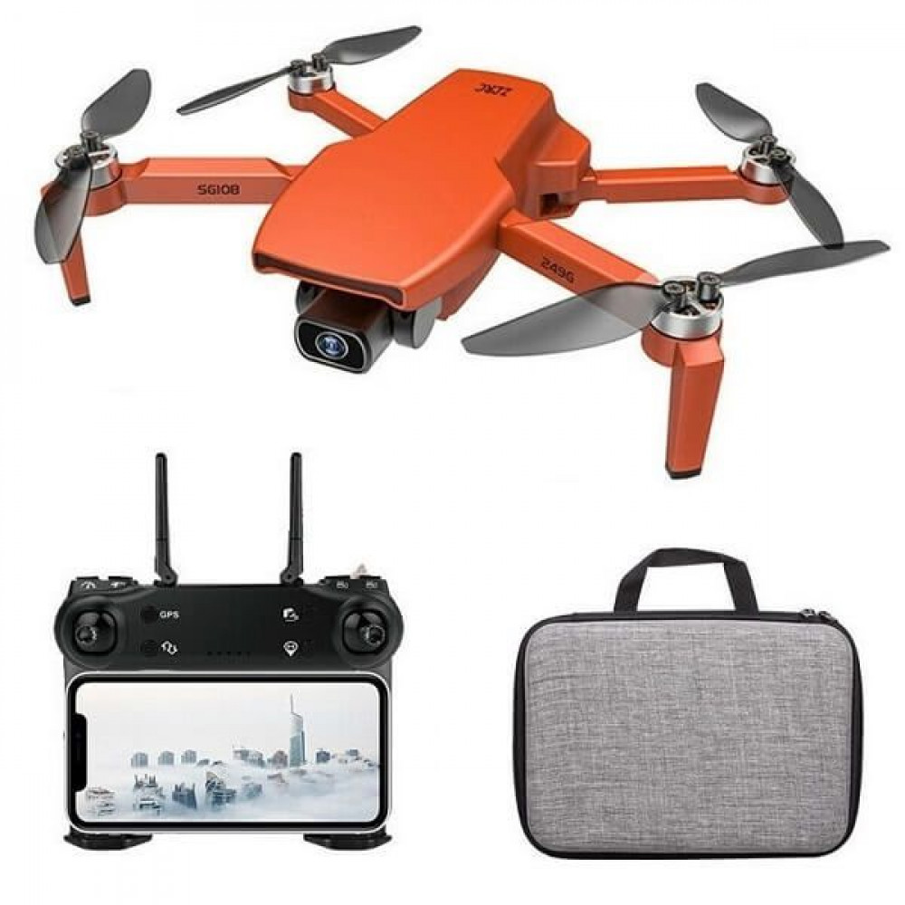 

Квадрокоптер ZLRC SG108 S Orange − с камерой 4K, FPV, GPS, 1км, до 25мин, кейс