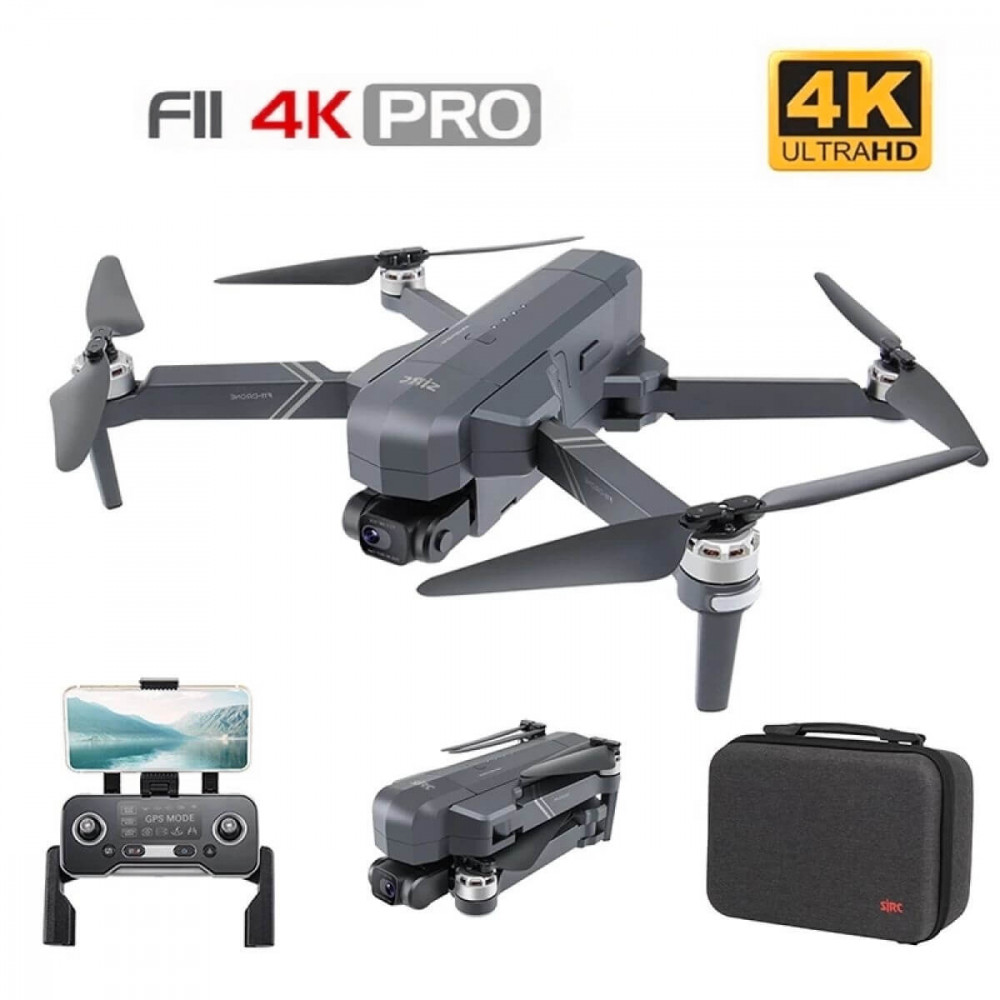 

Квадрокоптер SJRC F11 4K Pro – дрон с камерой 4K, FPV, GPS, БК, 1.5км, до 28мин, кейс