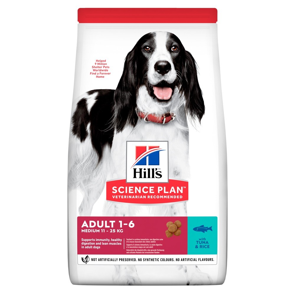 

Сухой корм для собак средних пород Hill's Science Plan Adult Medium Tuna & Rice с тунцом и рисом - 2,5кг (604279) (52742025605)