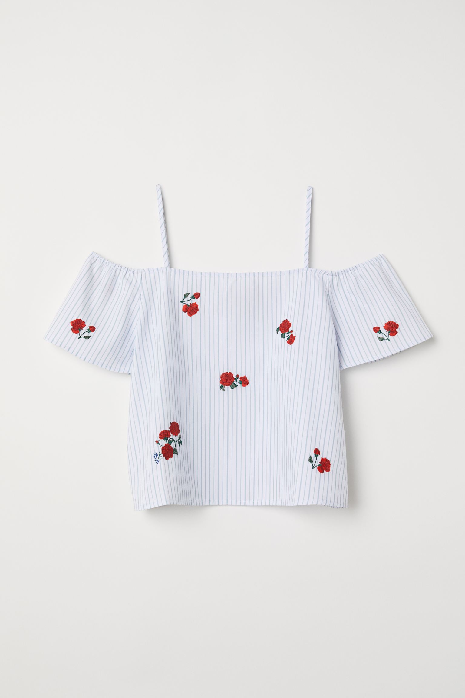 

Блуза H&M 44 белый розы 17126416998