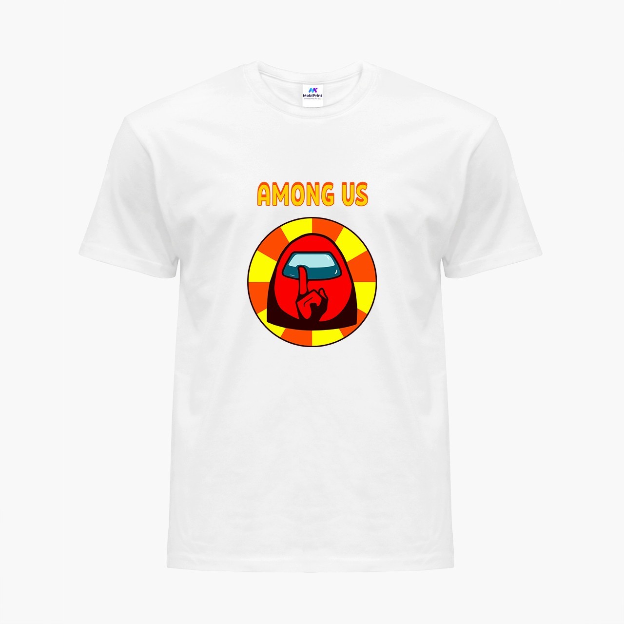 

Детская футболка Амонг Ас Красный (Among Us Red) (9224-2412) 158-164 см Хлопок Белый