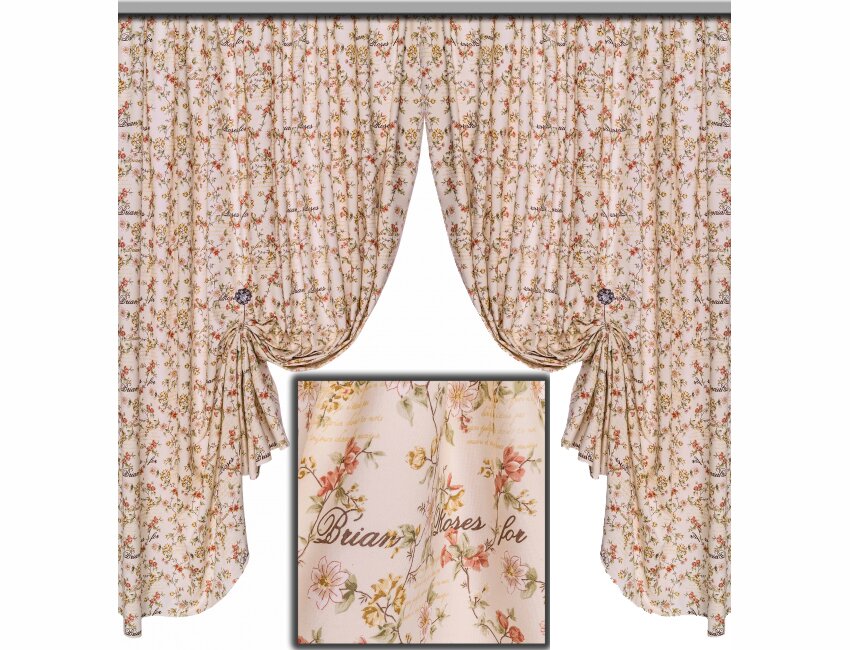

Комплект штор в стиле Прованс Provense Beige, 170*135 см (2 шт.)
