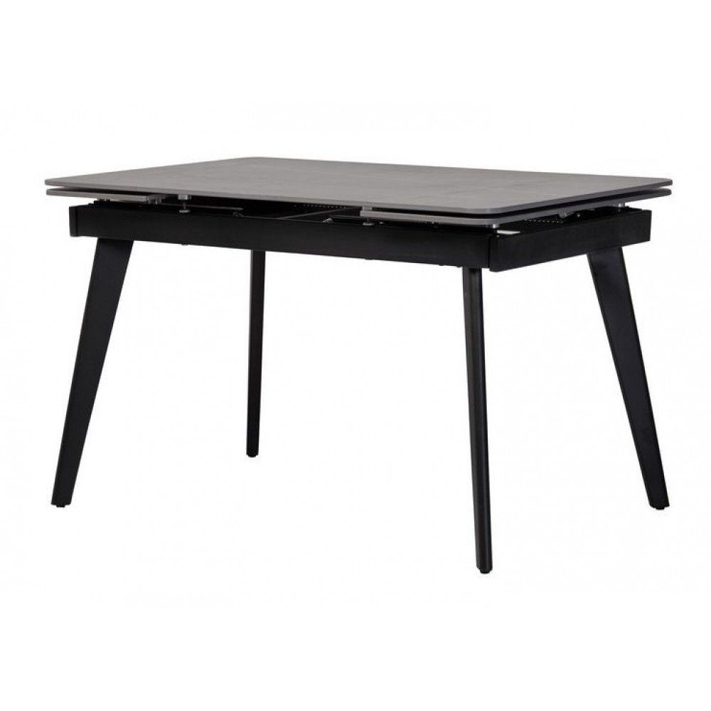 

Стол обеденный Vetro TM-86 (ТМ-86) айс грей + черный 1200/1800х800х760 керамика