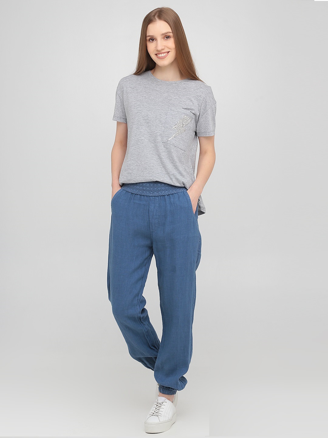 

Брюки Синие кэжуал BEBE PLUS 23522  Синий, Брюки Синие кэжуал BEBE PLUS 23522 L Синий