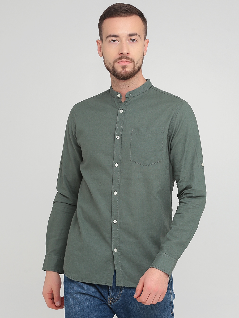 

Кэжуал рубашка однотонная Jack & Jones JJ-012  Зеленый, Кэжуал рубашка однотонная Jack & Jones JJ-012 L Зеленый