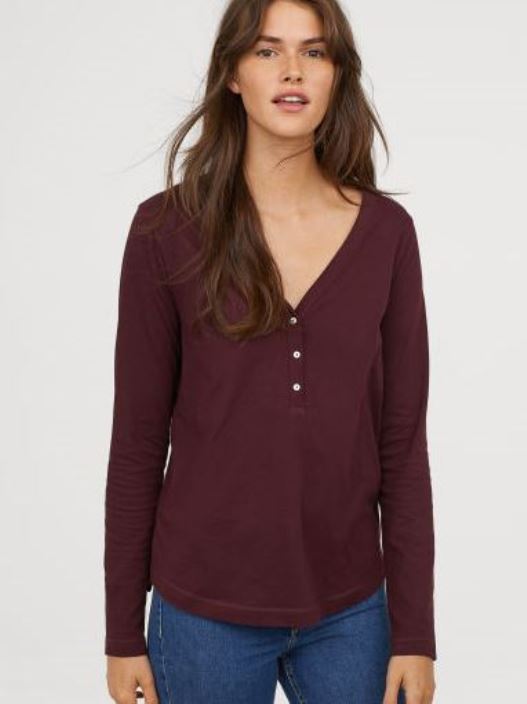 

Блуза H& 0690924  Бордовый, Блуза H&M 0690924 M Бордовый