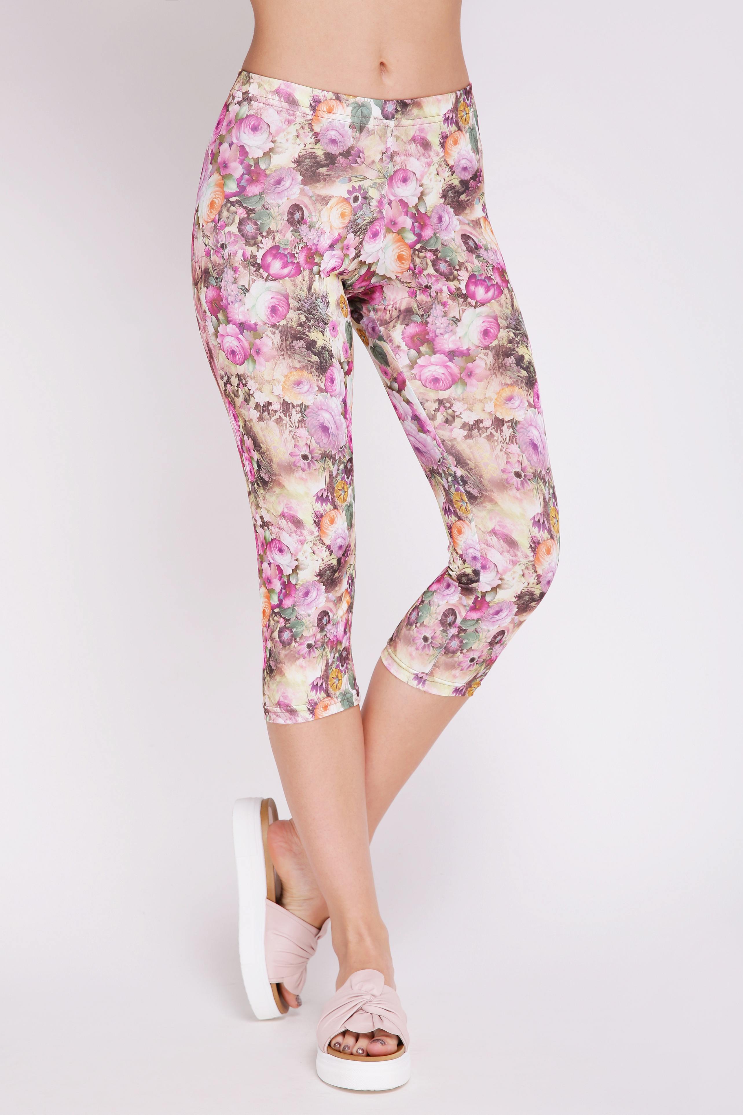 

Лосины ARTSTYLE LEGGINGS "FLOWER SHORT" LSN-194D (розы сиреневые) 40 (LSN-194D)