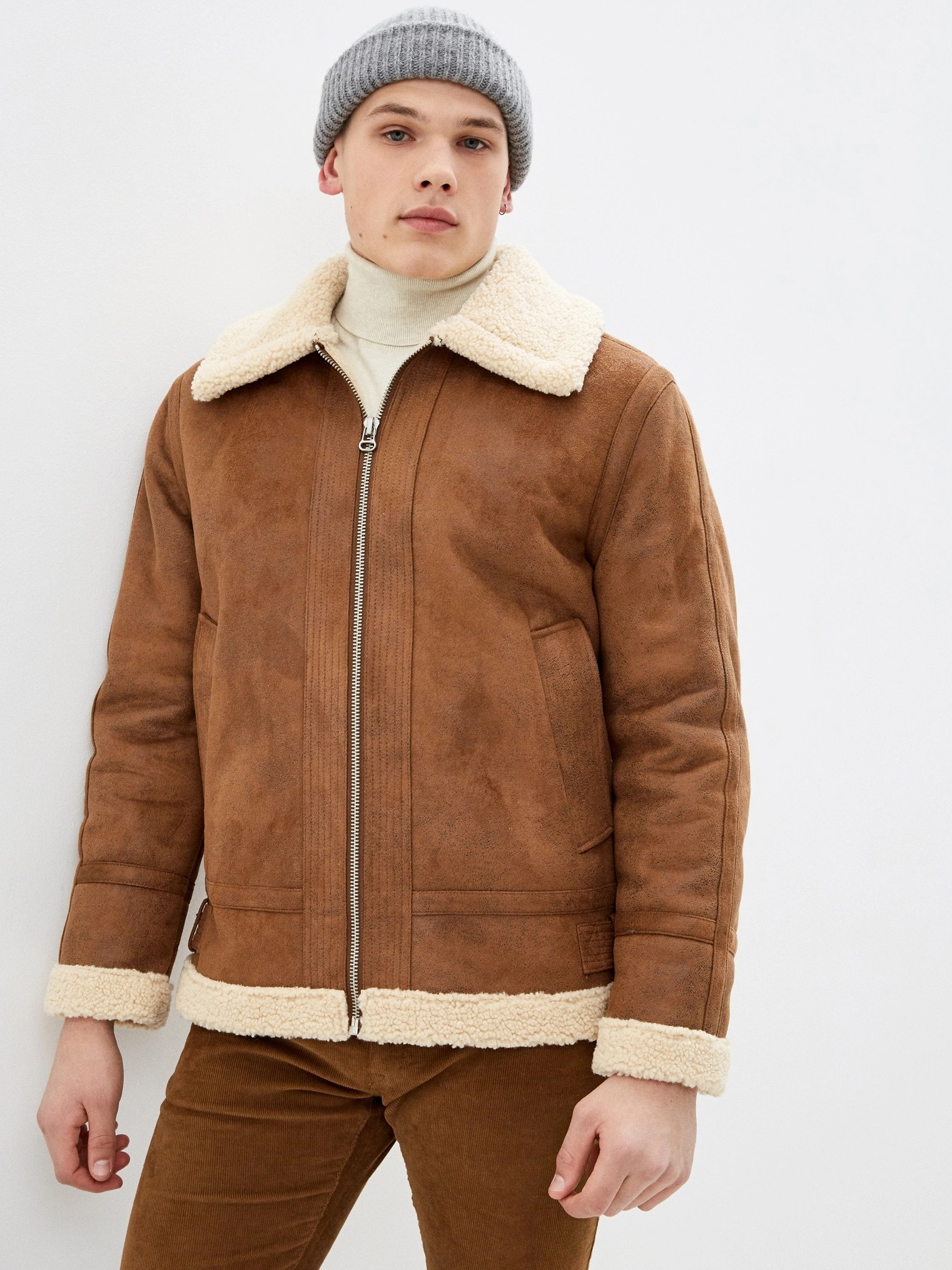 

Дубленка Topman 64M03UTAN  Коричневый, Дубленка Topman 64M03UTAN L Коричневый