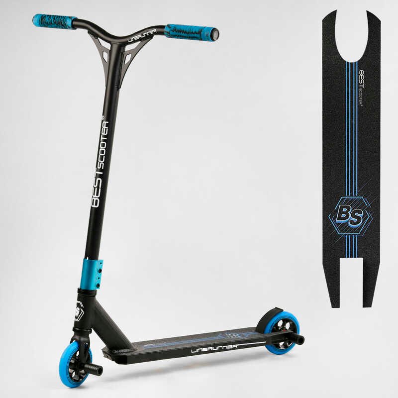 

Самокат трюковый LR-20250 Best Scooter "LineRunner" HIC-система, пеги, алюминиевый диск и дека, колёса PU, d=110мм, ширина руля - 52 см