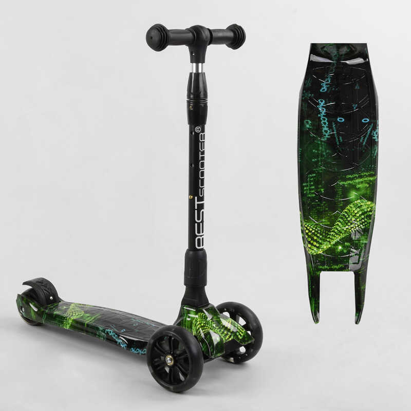 

Детский самокат трехколесный от 2,5 - 3 лет Best Scooter 87-793 MAXI складной алюминиевый руль, 3 колеса PU со светом, переднее 130х35 мм, заднее 80х45 мм