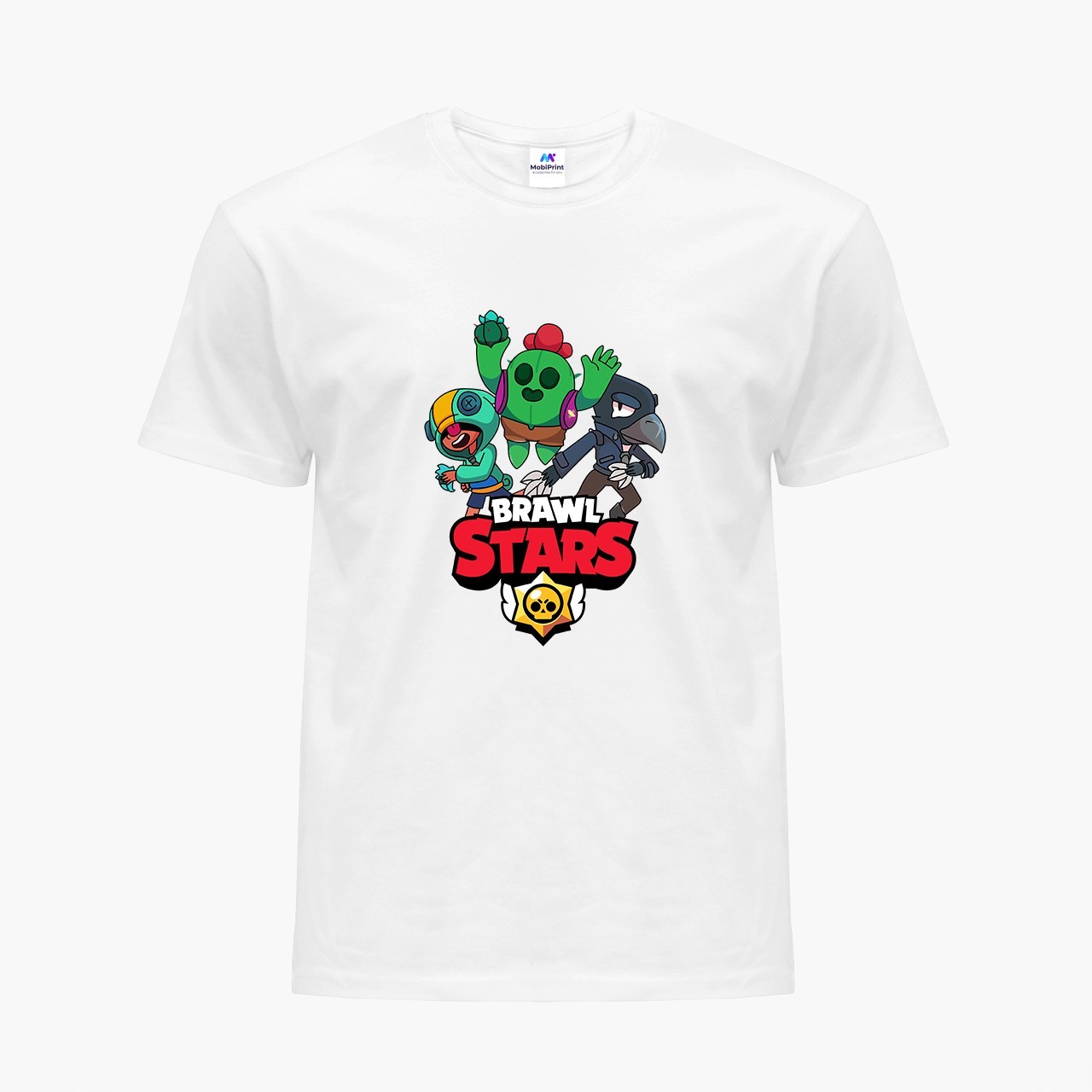 

Детская футболка Бравл Старс (Brawl stars) (9224-1021) 158-164 см Хлопок Белый