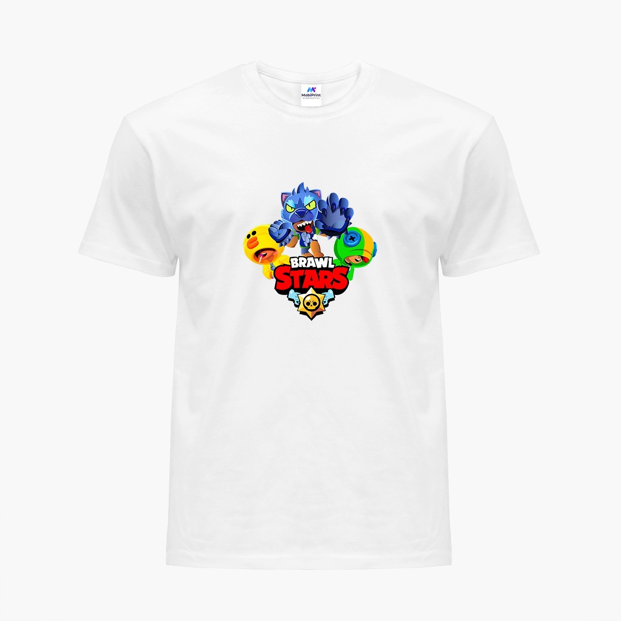 

Детская футболка Бравл Старс (Brawl Stars) (9224-1702) 158-164 см Хлопок Белый
