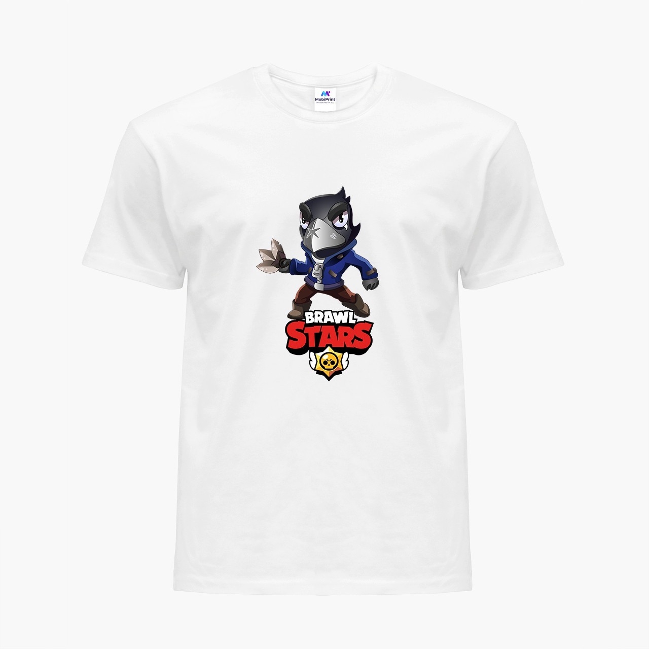 

Детская футболка Бравл Старс Ворон (Brawl Stars Crow) (9224-1028) 134-140 см Хлопок Белый