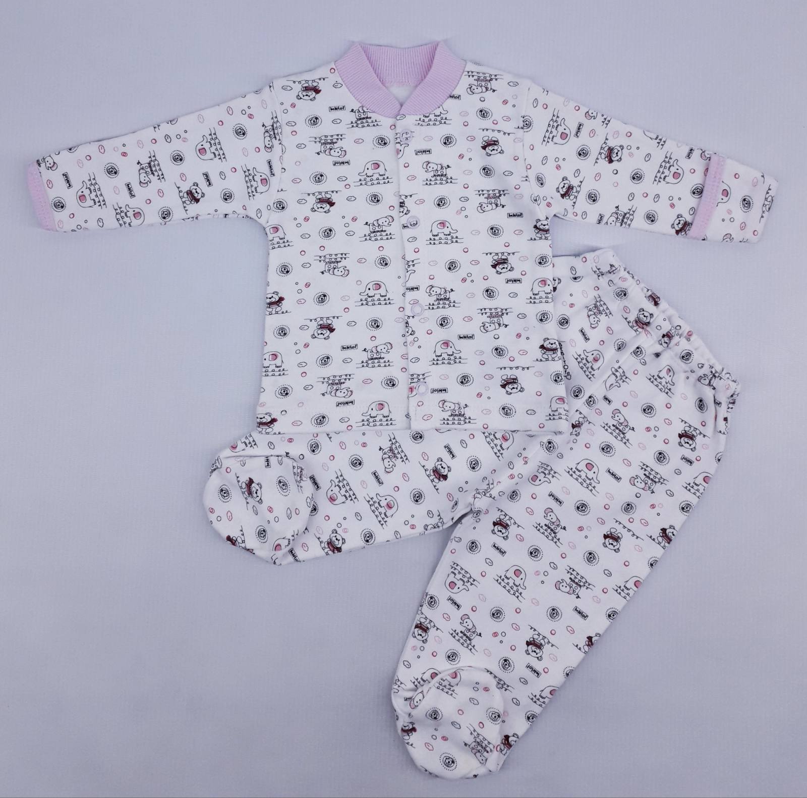 

Костюм (кофта+ползуны) Bebi Tof 0572 50см 56см(р) белый с розовым