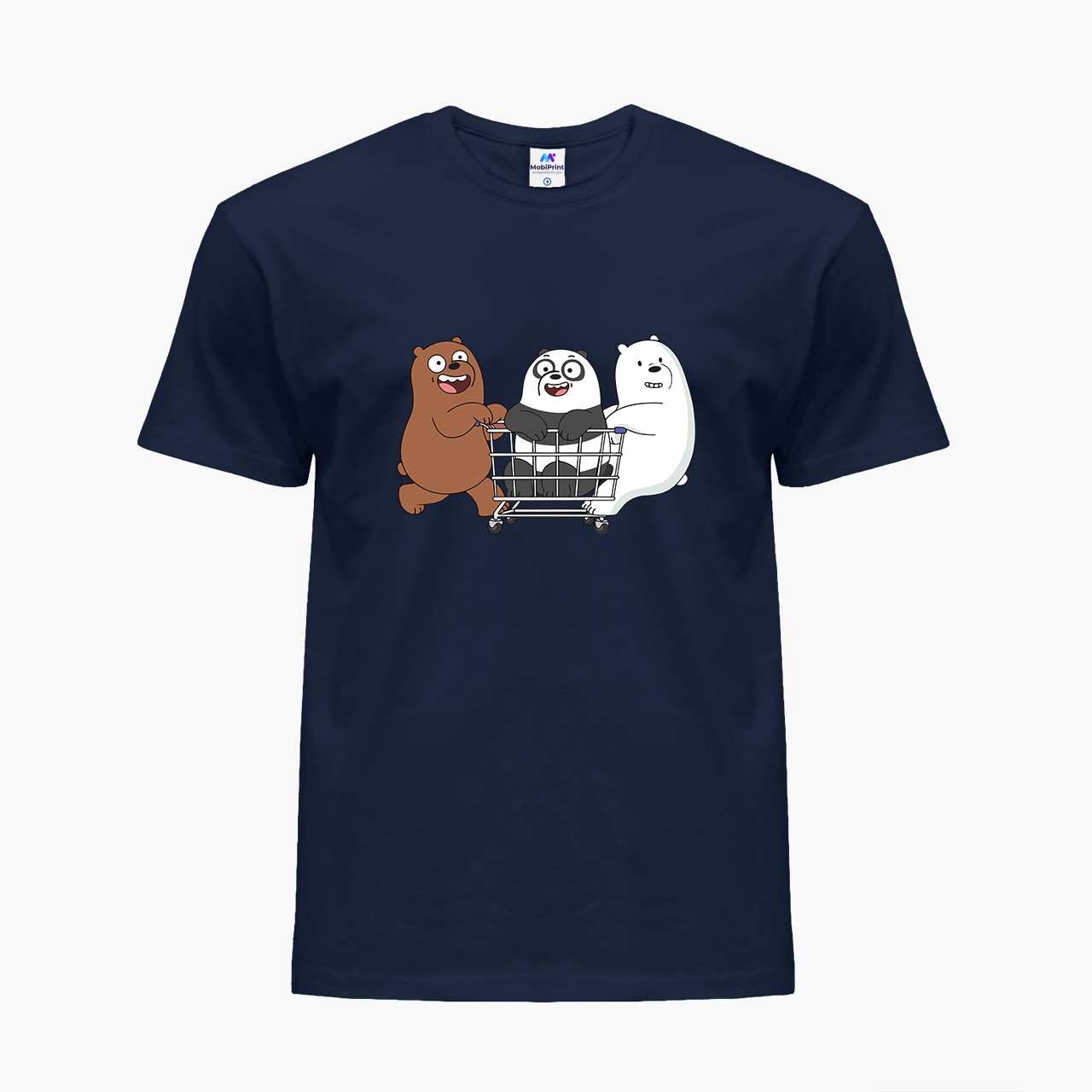 

Детская футболка для мальчиков Вся правда о медведях (We Bare Bears) (25186-2891-80) 122-128 см Хлопок Темно-синий