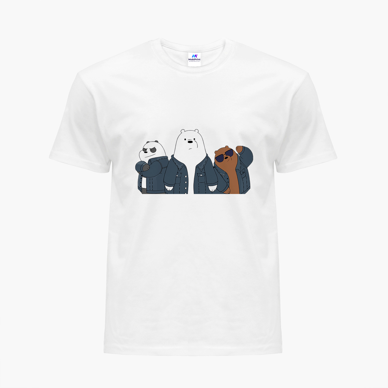 

Детская футболка Вся правда о медведях (We Bare Bears) (9224-2895) 158-164 см Хлопок Белый