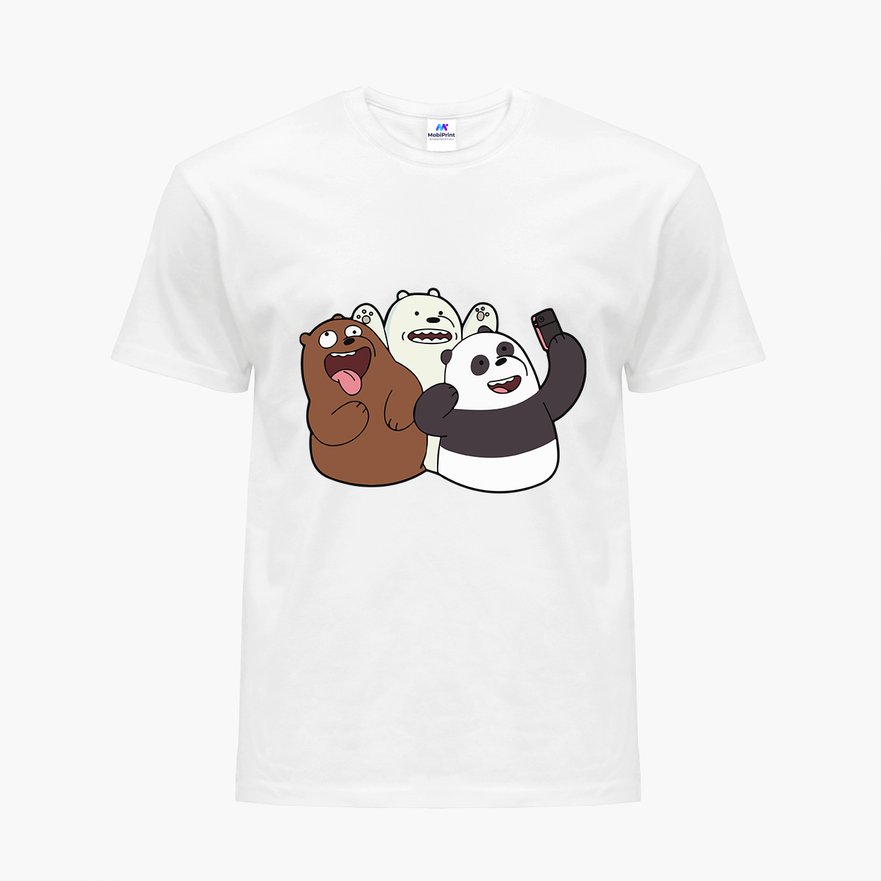 

Детская футболка Вся правда о медведях (We Bare Bears) (9224-2665) 158-164 см Хлопок Белый