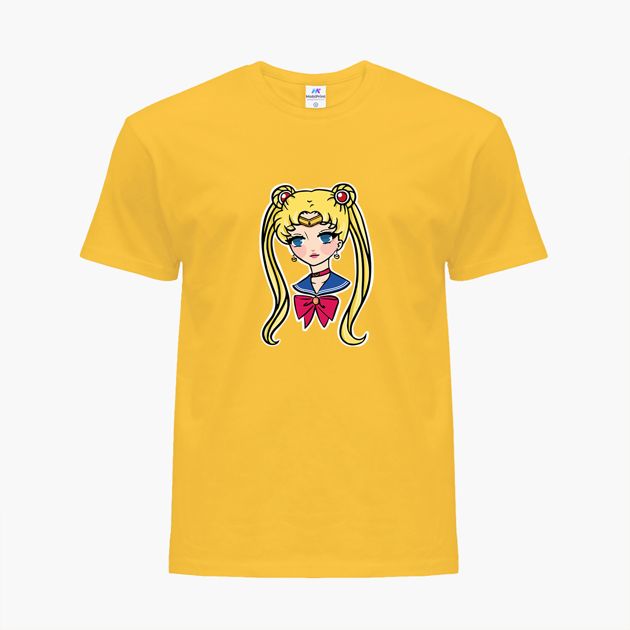 

Детская футболка для девочек Сейлор Мун (Sailor Moon) (25186-2926-16) 134-140 см Хлопок Желтый
