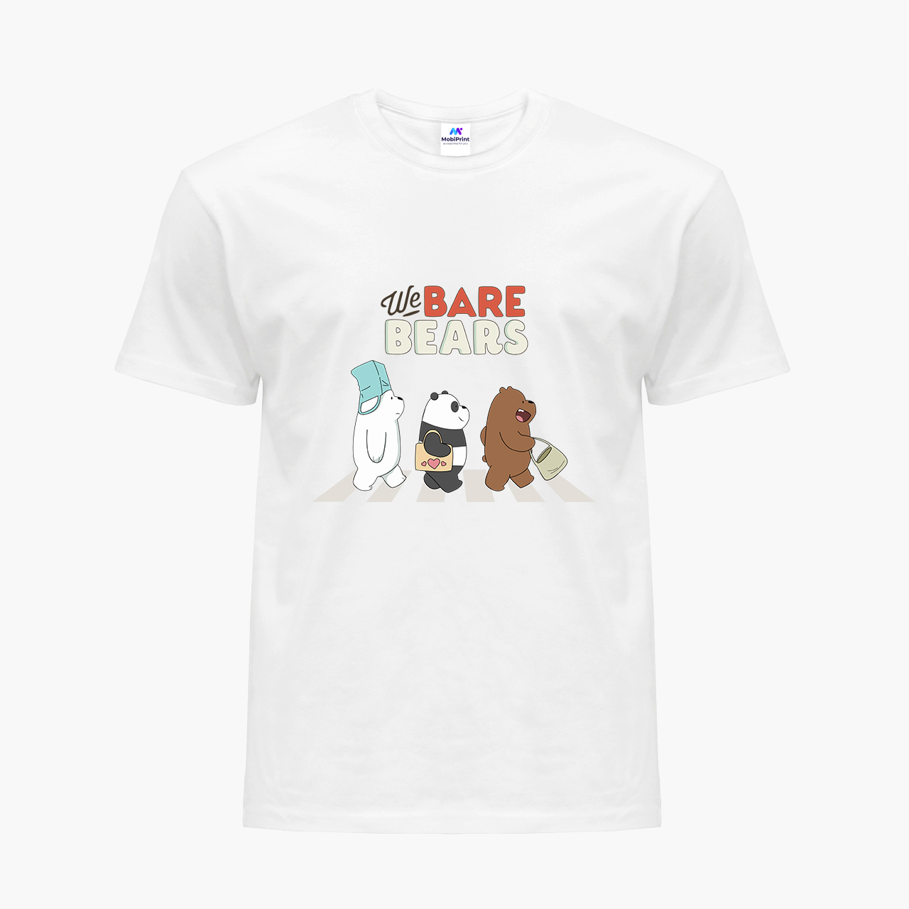 

Детская футболка Вся правда о медведях (We Bare Bears) (9224-2666) 134-140 см Хлопок Белый