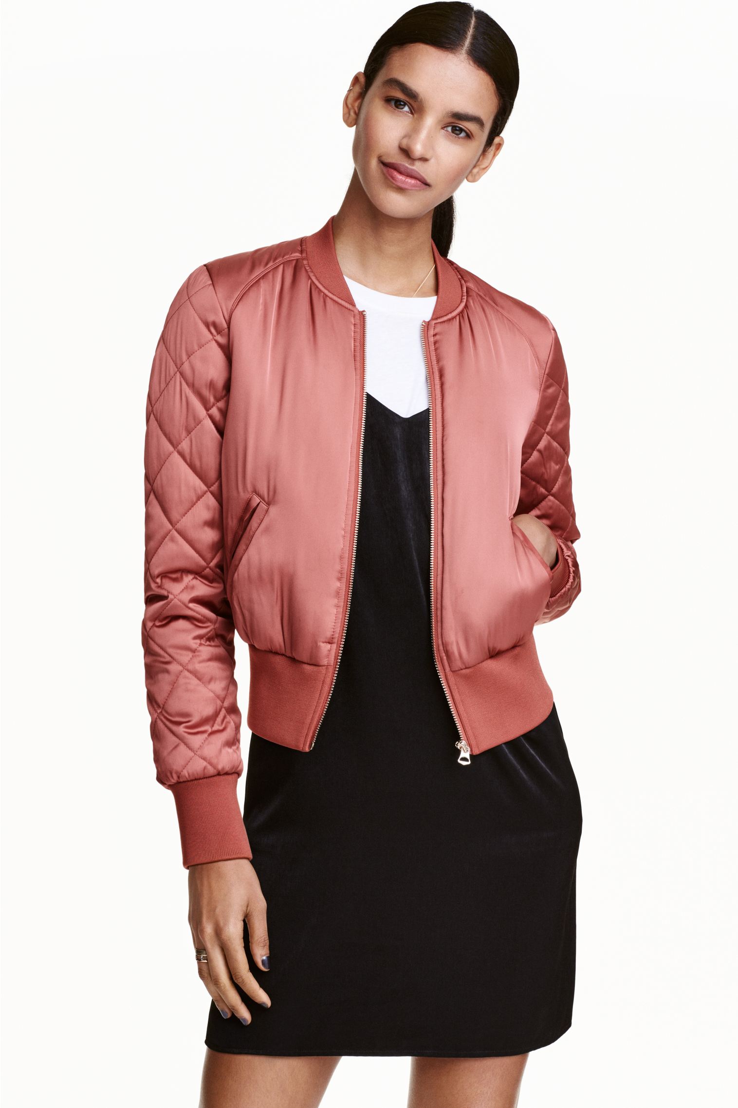 

Бомбер H&M 34 темно розовый 15123145224