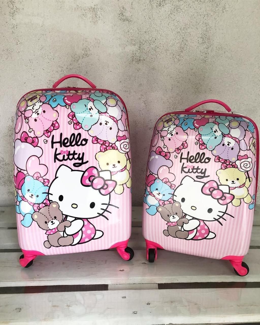 

Чемодан дорожный детский для девочки 4 колеса ручная кладь Josepf Ottenn "Hello Kitty" Хелоу Китти 50 см