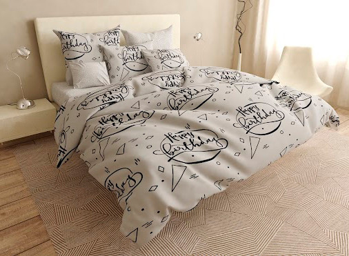 

Полуторный двусторонний комплект постельного белья 150*220 Сатин Люкс Sleep Well