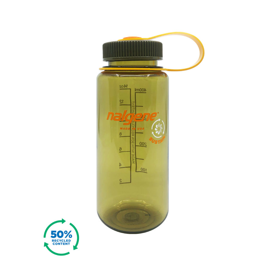 

Бутылка для воды Nalgene Wide Mouth Sustain Water Bottle 0.47L olive 470 мл (NLG 2020-0216)