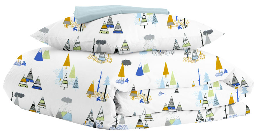 

Комплект постельного белья Cosas Wigwam Forest El Light Blue 160х220