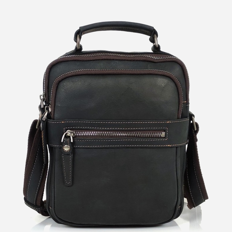

Мужская сумка кожаная Tiding Bag JMD4-V-3088A Черная