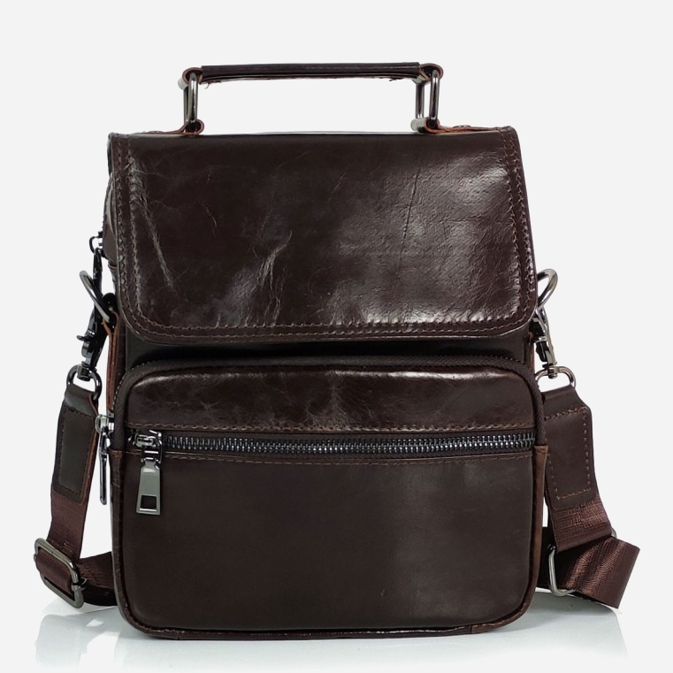 

Мужская сумка кожаная Tiding Bag S-M-7476C Черная