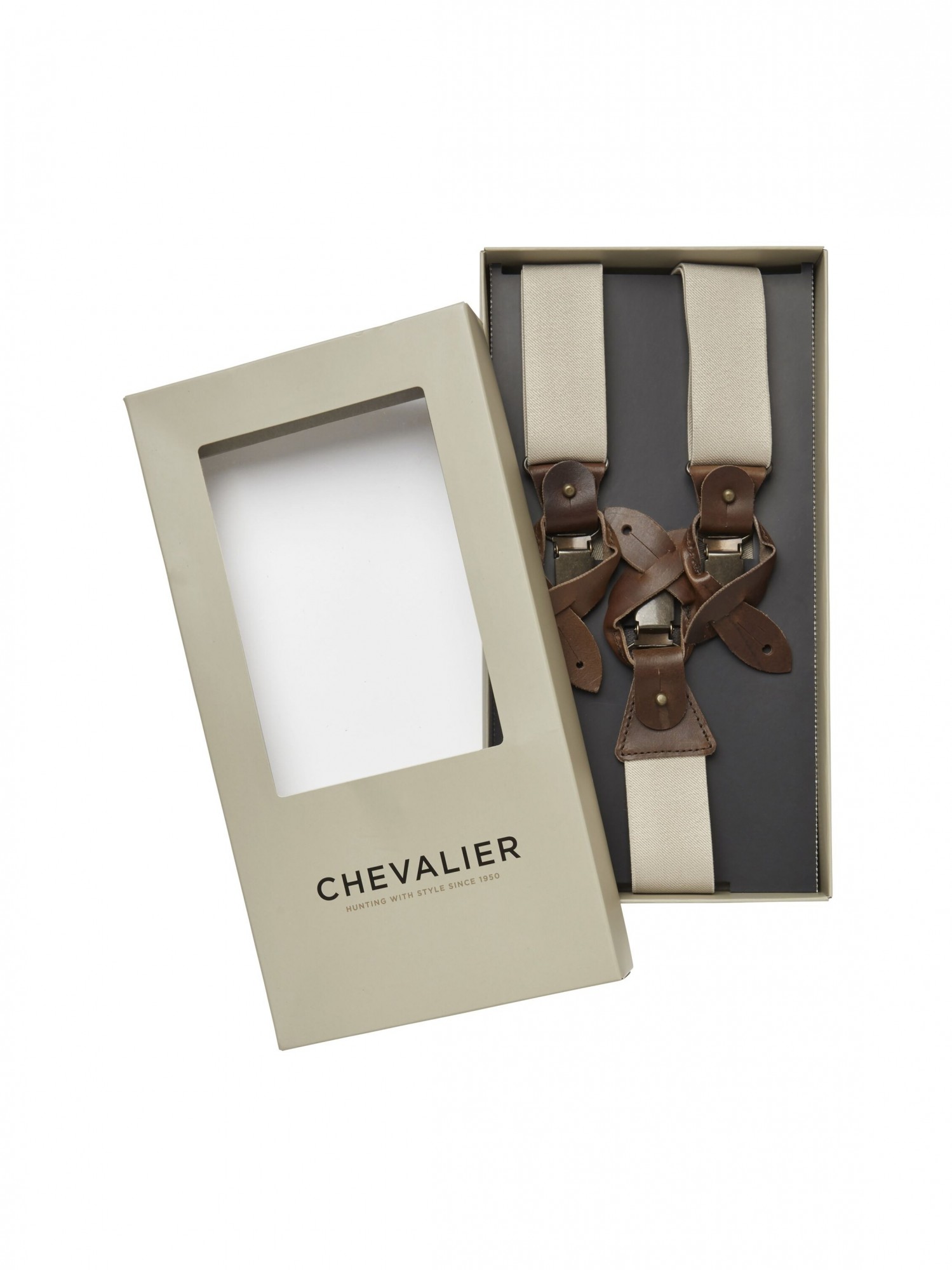 

Подтяжки Chevalier Logo Suspenders Y образные беж