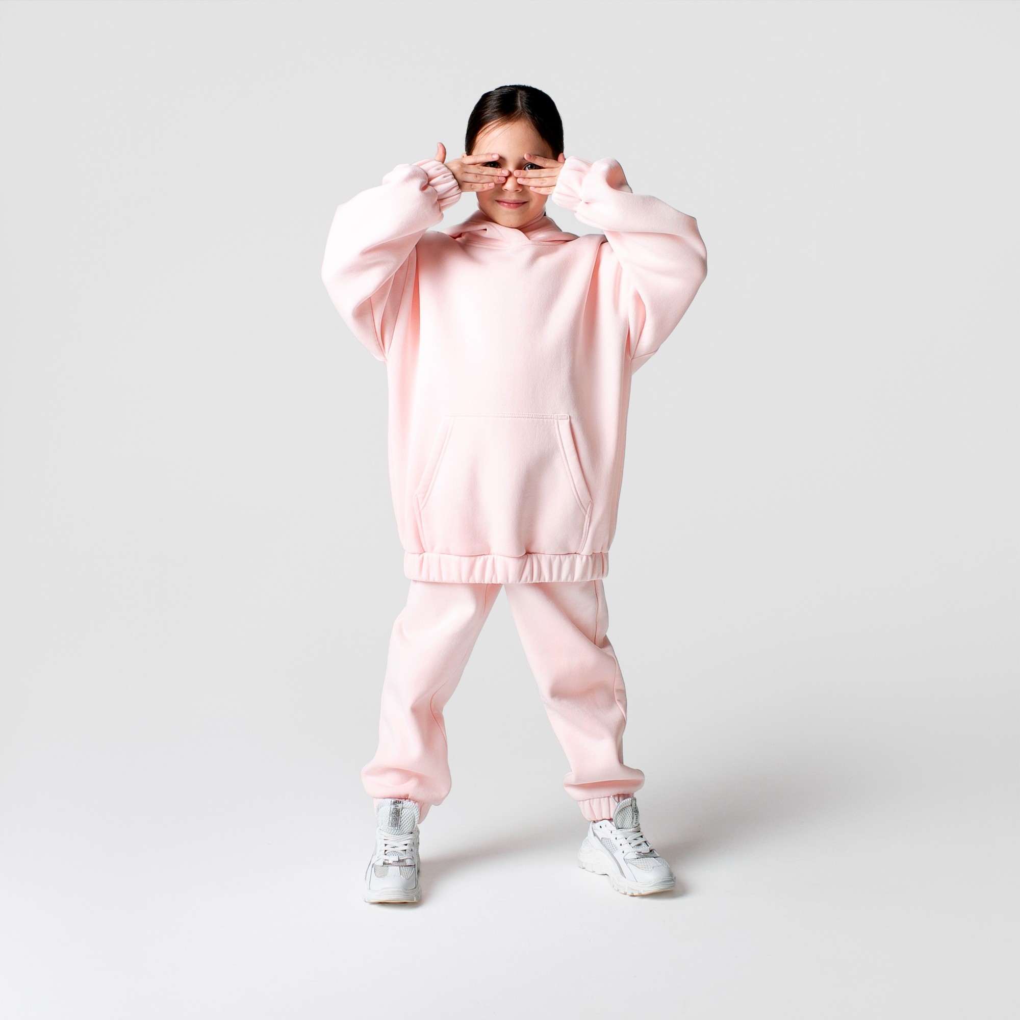 

Детское худи для девочек Mone kids oversize с капюшоном лотос р.98