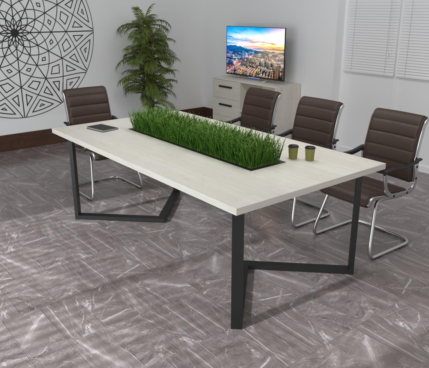 

Стол для переговоров Mister Loft Бруклин Green Line 130200