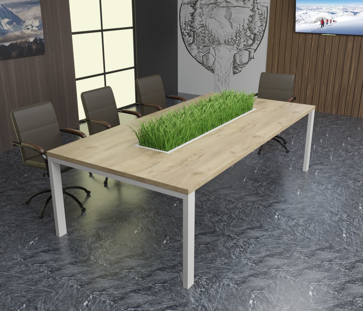 

Стол для переговоров Mister Loft Кларк Green Line 90260