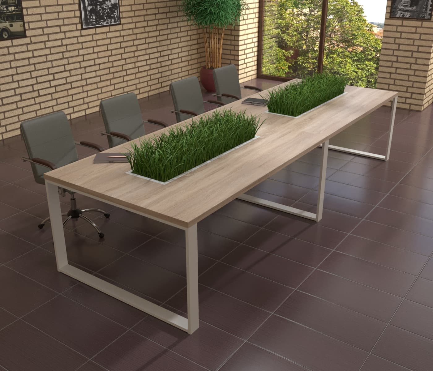 

Стол для переговоров Mister Loft Аскольд Green Line 140400