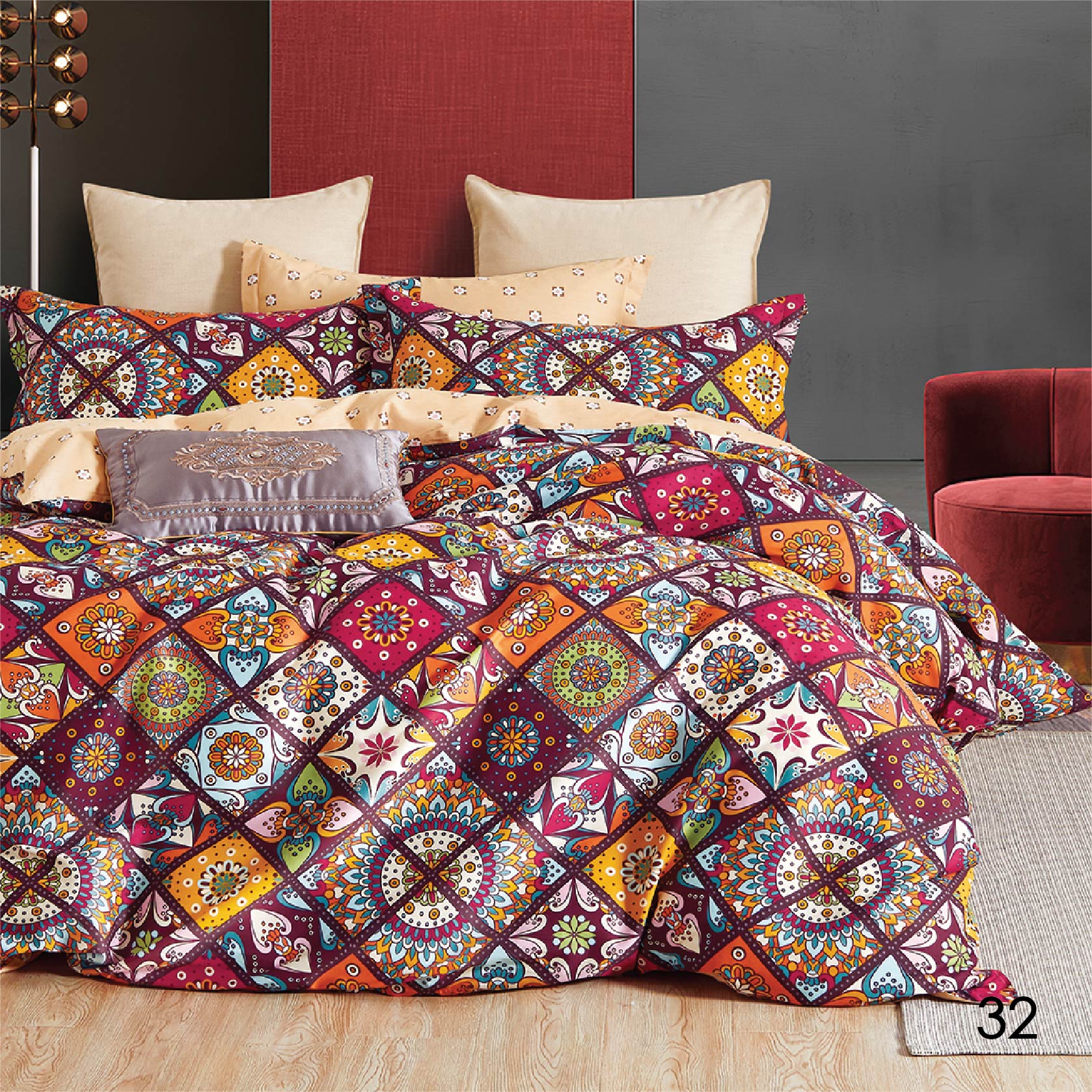 

Комплект постельного белья Isleep двуспальный Сатин Twill 32