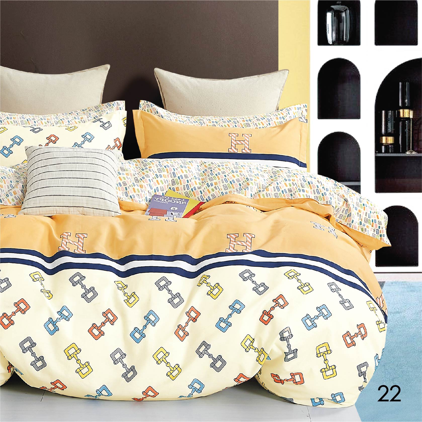 

Комплект постельного белья Isleep полуторный Сатин Twill 22