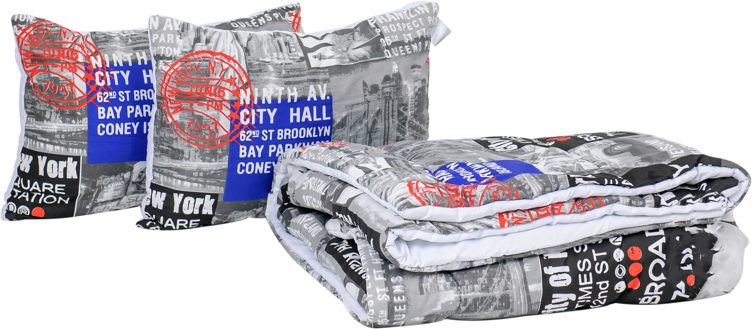 

Набор хлопковый Modern Зима №3669 Print Line Beatrice (одеяло + 2 подушки средние) 220х240+2х50х70