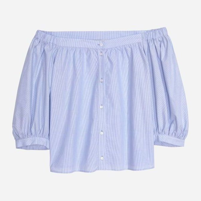 

Блузка H&M 060607670  Голубая, Блузка H&M 060607670 36 Голубая