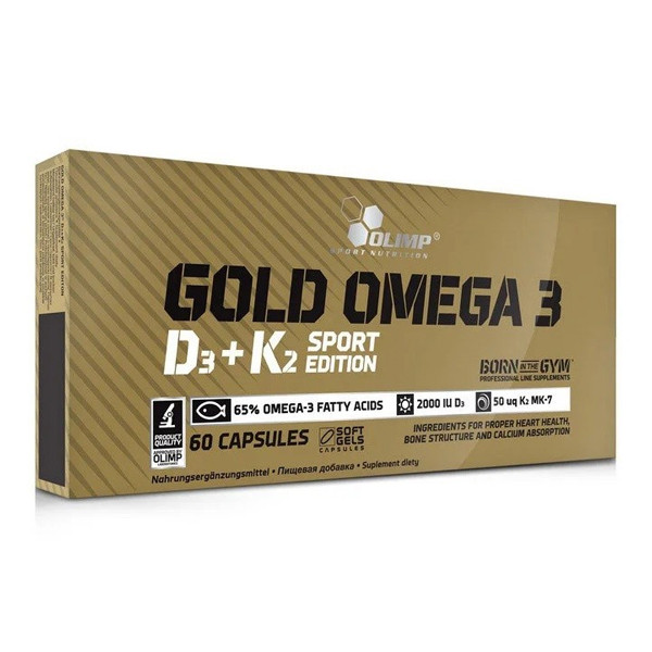 

Жирные кислоты Olimp Gold Omega-3 D3+K2 Sport Edition 60 капсул