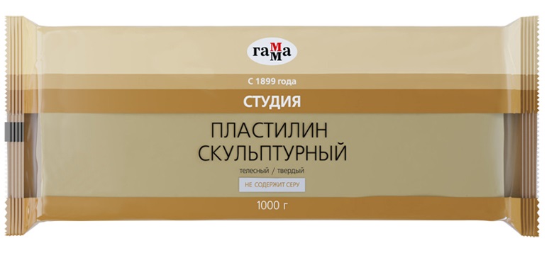

Скульптурный пластилин Гамма Студия твердый Телесный 1000 г (2.80.Е100.001)